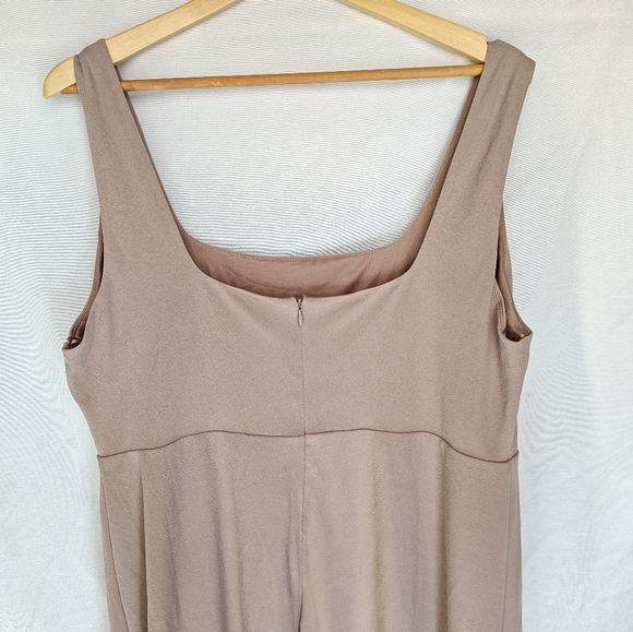 Birdie Gray Alex Convertible Dress Crepe Taupe 2X Curve Plus New Maxi Bridesmaid - Picture 8 of 14